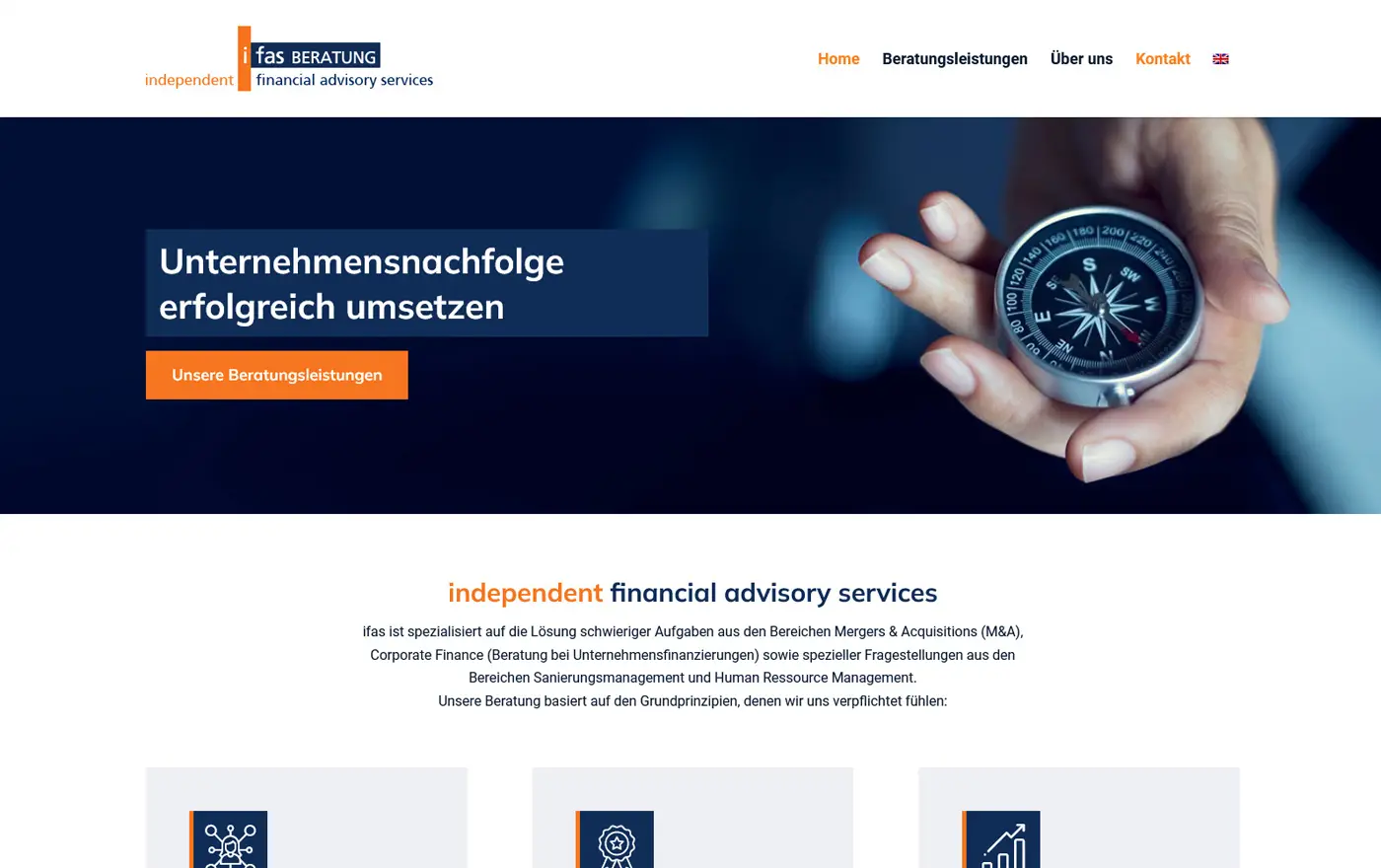 Webdesign Hamburg – Beispiel-Website Unternehmensberatung